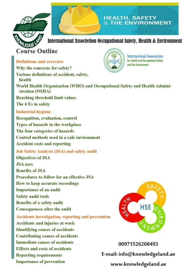 Health, Safety and Environment (HSE) Workshop