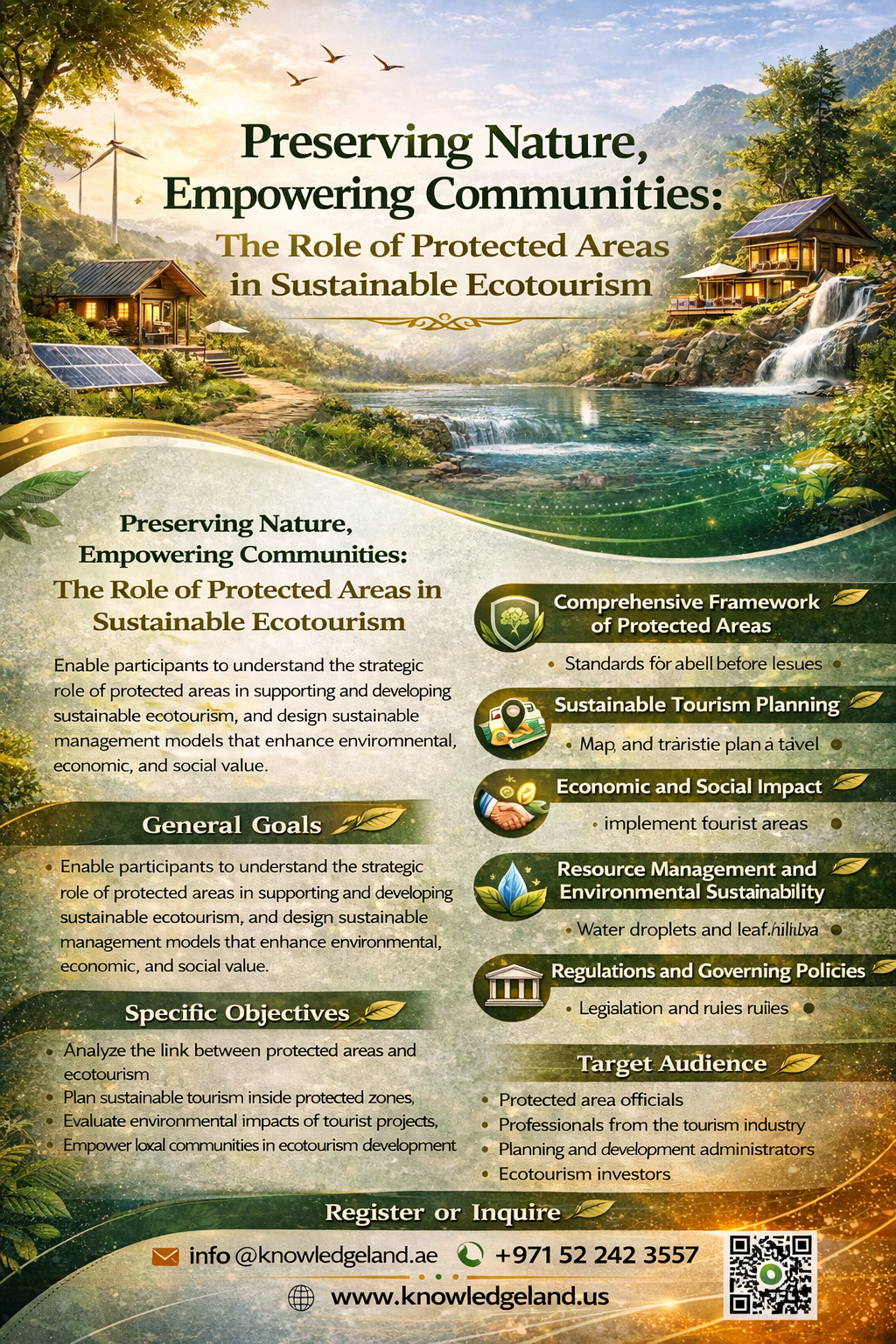 دورالمحميات الطبيعية في تنمية السياحة البيئية