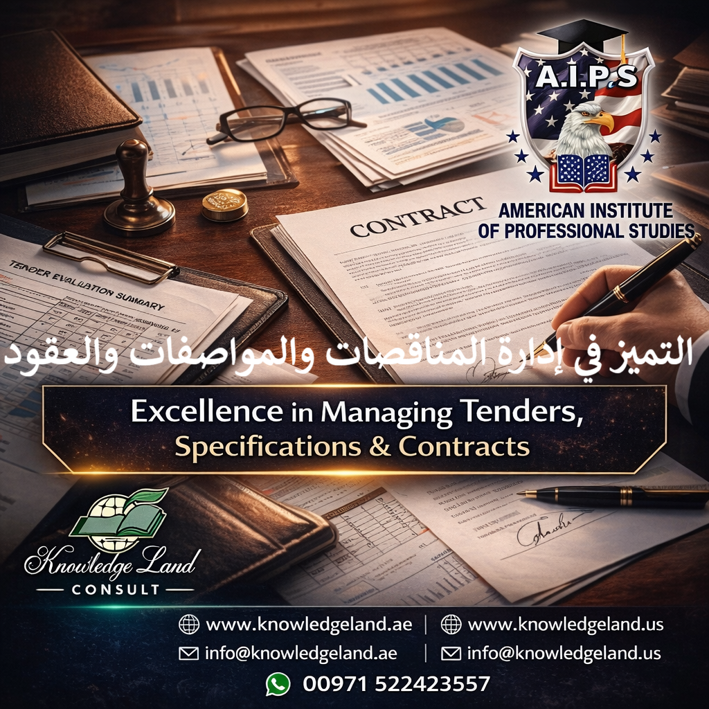  التميز فى ادارة المناقصات والمواصفات والعقود